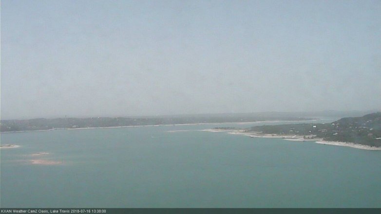 Lake Travis webcam, July 16, 2018 12:40 PM CT