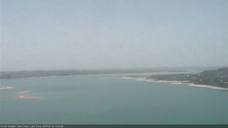 Lake Travis webcam, July 16, 2018 12:45 PM CT