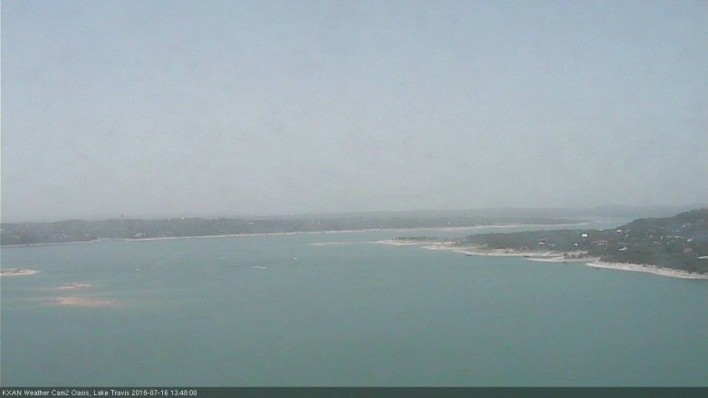 Lake Travis webcam, July 16, 2018 12:50 PM CT