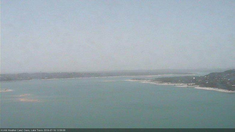 Lake Travis webcam, July 16, 2018 1:00 PM CT