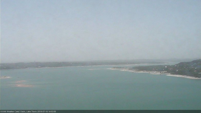 Lake Travis webcam, July 16, 2018 1:05 PM CT