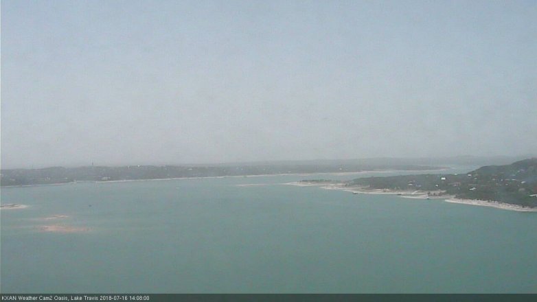 Lake Travis webcam, July 16, 2018 1:10 PM CT