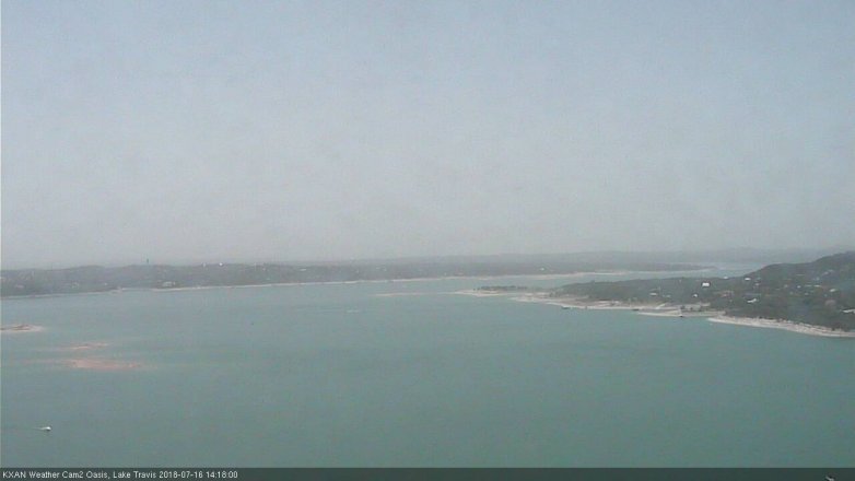 Lake Travis webcam, July 16, 2018 1:20 PM CT