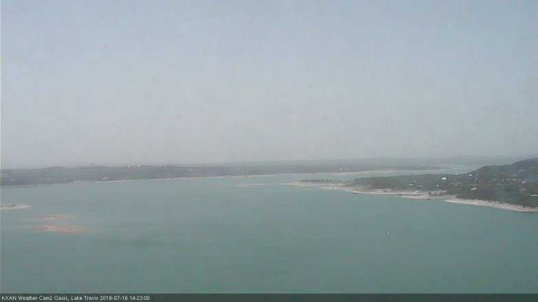 Lake Travis webcam, July 16, 2018 1:25 PM CT