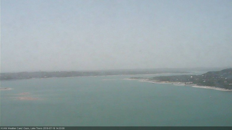 Lake Travis webcam, July 16, 2018 1:35 PM CT