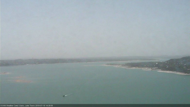 Lake Travis webcam, July 16, 2018 1:40 PM CT