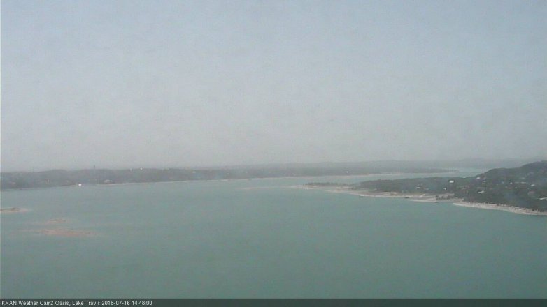 Lake Travis webcam, July 16, 2018 1:50 PM CT