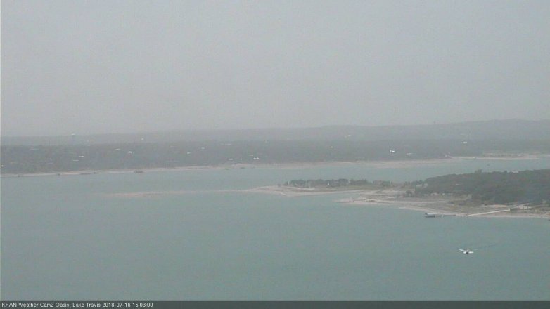 Lake Travis webcam, July 16, 2018 2:05 PM CT