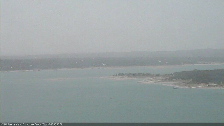 Lake Travis webcam, July 16, 2018 2:15 PM CT