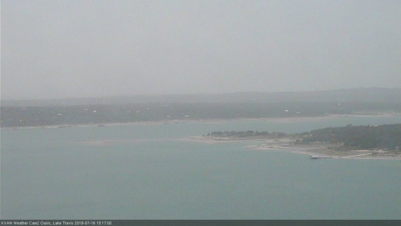 Lake Travis webcam, July 16, 2018 2:20 PM CT