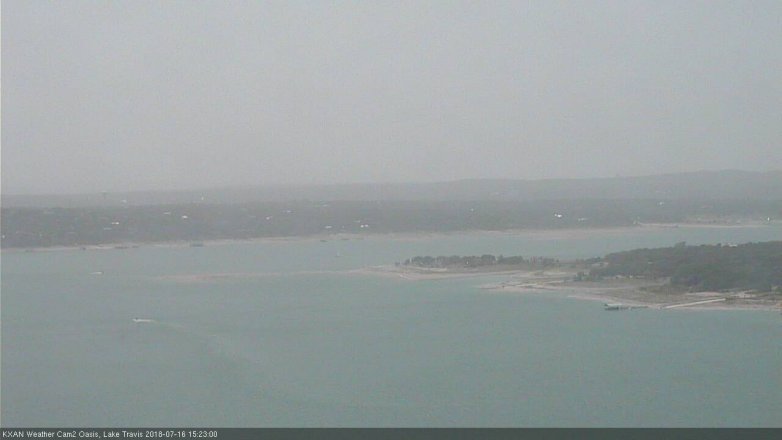 Lake Travis webcam, July 16, 2018 2:25 PM CT