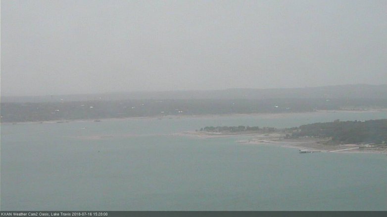 Lake Travis webcam, July 16, 2018 2:30 PM CT