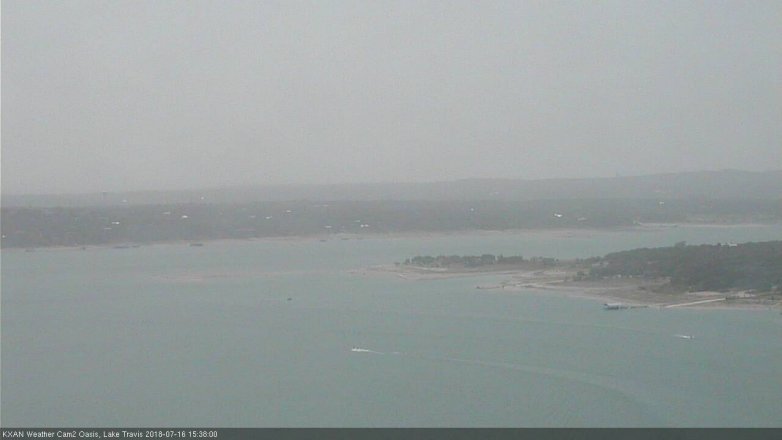 Lake Travis webcam, July 16, 2018 2:40 PM CT