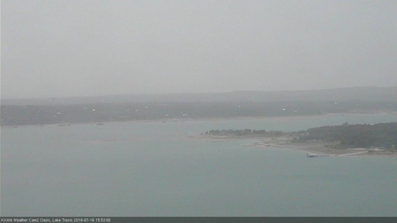 Lake Travis webcam, July 16, 2018 2:55 PM CT