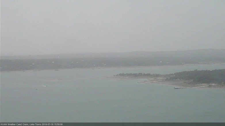 Lake Travis webcam, July 16, 2018 3:00 PM CT