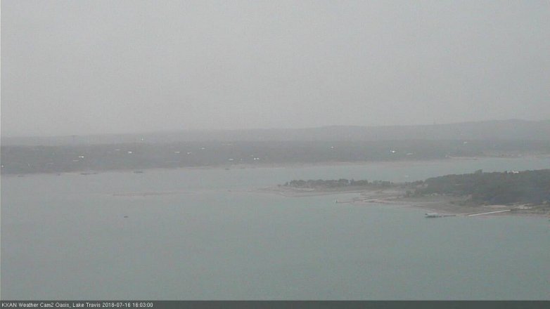 Lake Travis webcam, July 16, 2018 3:05 PM CT