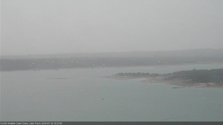 Lake Travis webcam, July 16, 2018 3:25 PM CT