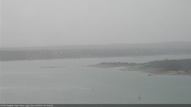 Lake Travis webcam, July 16, 2018 3:45 PM CT