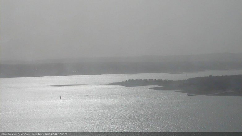 Lake Travis webcam, July 16, 2018 5:00 PM CT