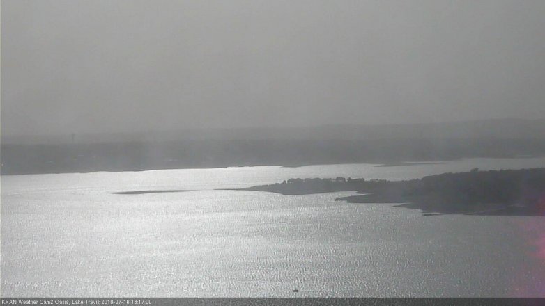 Lake Travis webcam, July 16, 2018 5:20 PM CT