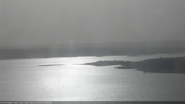 Lake Travis webcam, July 16, 2018 5:45 PM CT