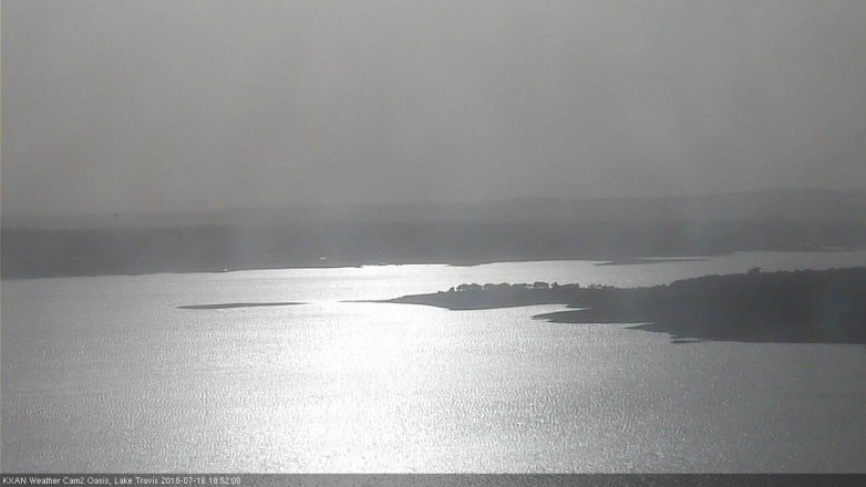 Lake Travis webcam, July 16, 2018 5:55 PM CT