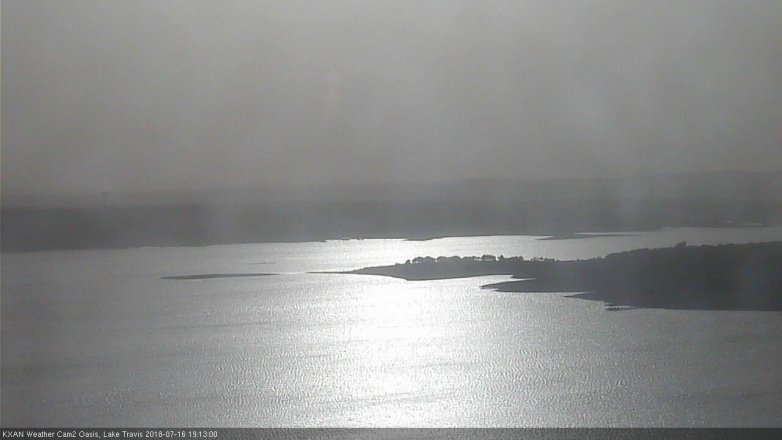 Lake Travis webcam, July 16, 2018 6:15 PM CT