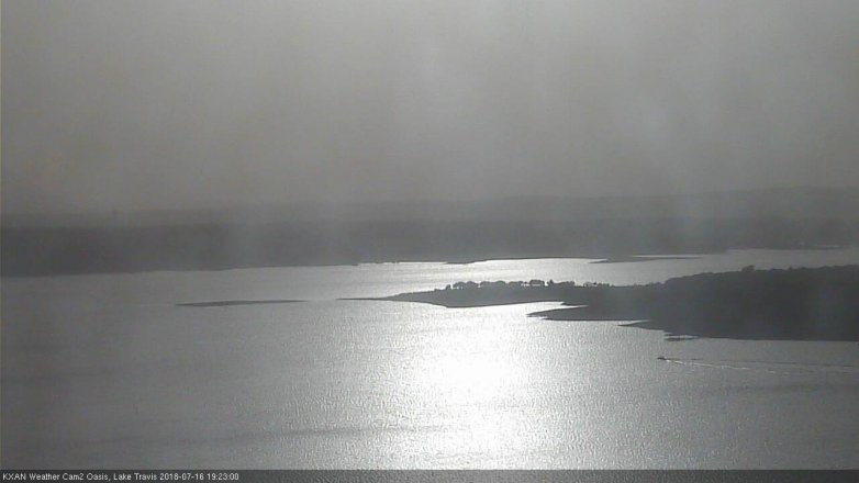 Lake Travis webcam, July 16, 2018 6:25 PM CT