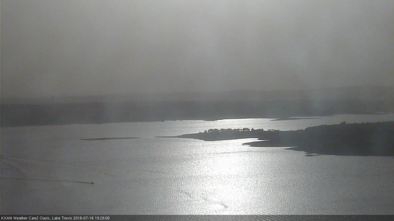 Lake Travis webcam, July 16, 2018 6:30 PM CT