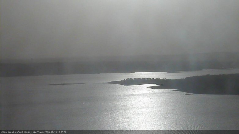 Lake Travis webcam, July 16, 2018 6:35 PM CT