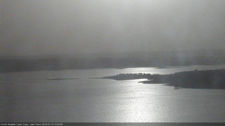 Lake Travis webcam, July 16, 2018 6:40 PM CT