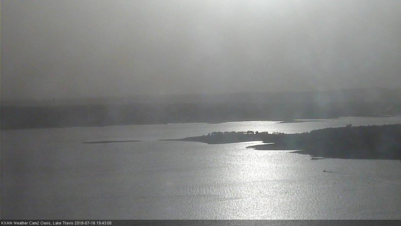 Lake Travis webcam, July 16, 2018 6:45 PM CT