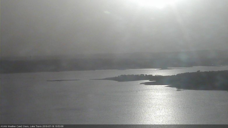 Lake Travis webcam, July 16, 2018 6:55 PM CT