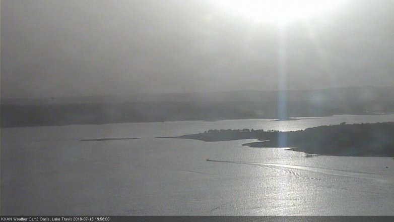 Lake Travis webcam, July 16, 2018 7:00 PM CT
