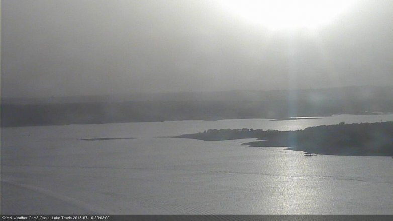 Lake Travis webcam, July 16, 2018 7:05 PM CT