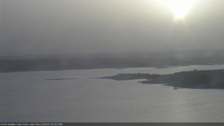 Lake Travis webcam, July 16, 2018 7:15 PM CT