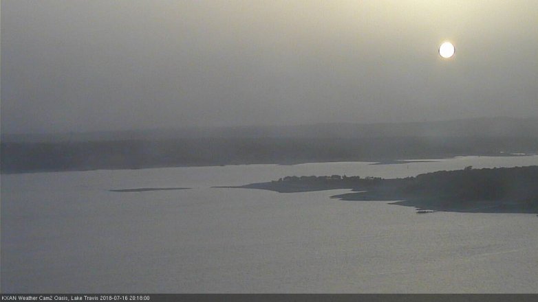 Lake Travis webcam, July 16, 2018 7:20 PM CT