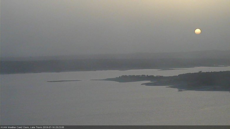Lake Travis webcam, July 16, 2018 7:25 PM CT