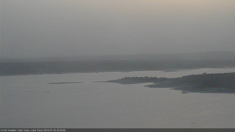 Lake Travis webcam, July 16, 2018 7:30 PM CT