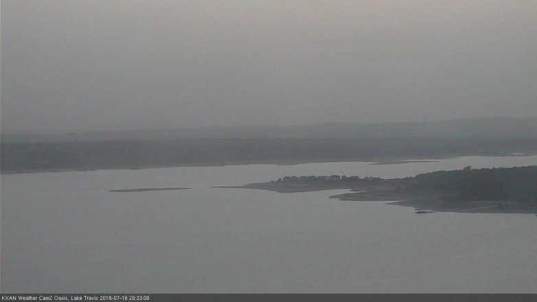 Lake Travis webcam, July 16, 2018 7:35 PM CT