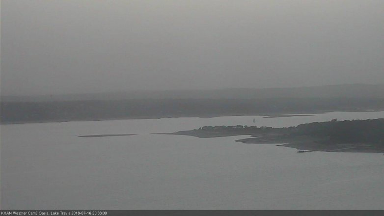 Lake Travis webcam, July 16, 2018 7:40 PM CT