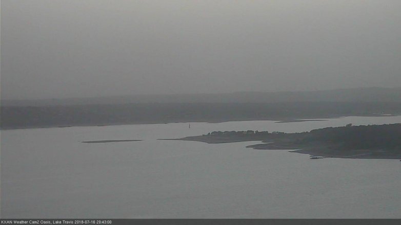 Lake Travis webcam, July 16, 2018 7:45 PM CT