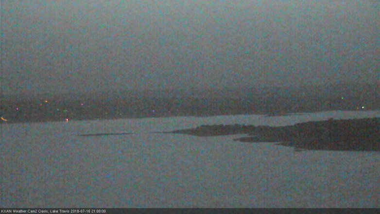 Lake Travis webcam, July 16, 2018 8:10 PM CT