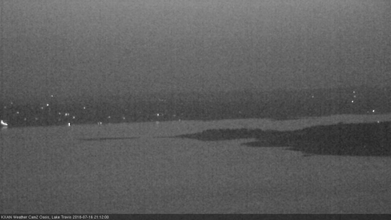 Lake Travis webcam, July 16, 2018 8:15 PM CT