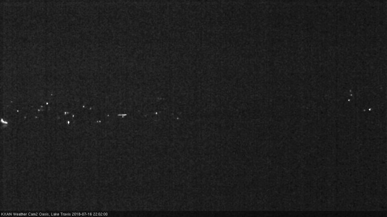 Lake Travis webcam, July 16, 2018 9:05 PM CT