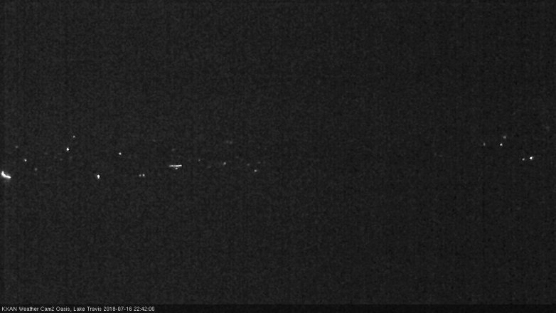 Lake Travis webcam, July 16, 2018 9:45 PM CT