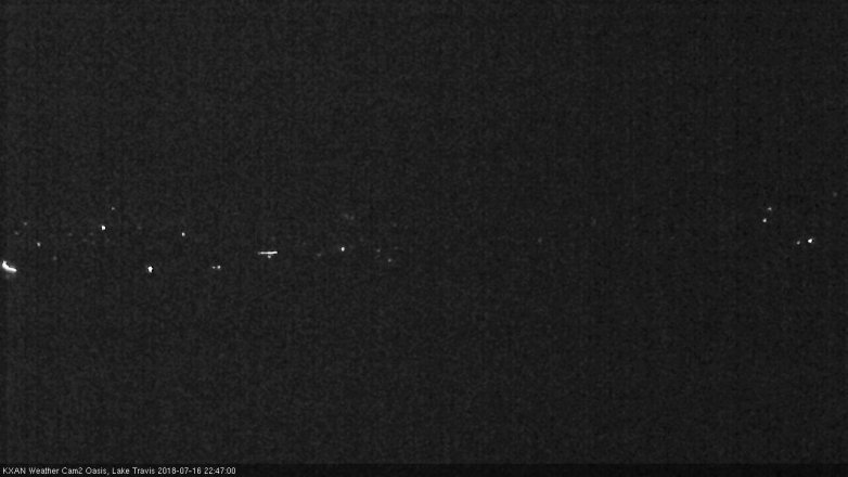 Lake Travis webcam, July 16, 2018 9:50 PM CT