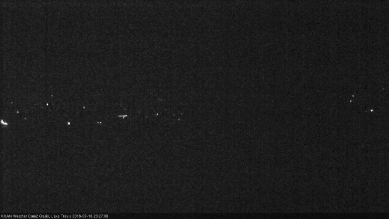 Lake Travis webcam, July 16, 2018 10:30 PM CT