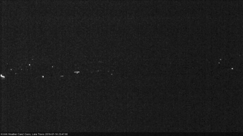 Lake Travis webcam, July 16, 2018 10:50 PM CT