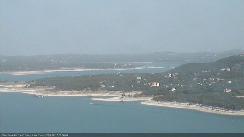 Lake Travis webcam, July 17, 2018 9:00 AM CT